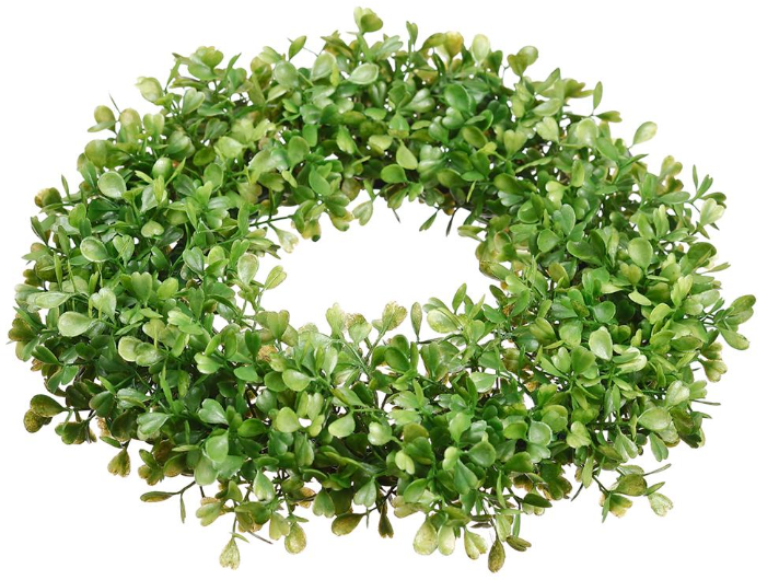Boxwood Candle Ring Green 6"