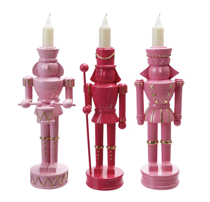 Resin Nutcracker Shaped Taper Holder