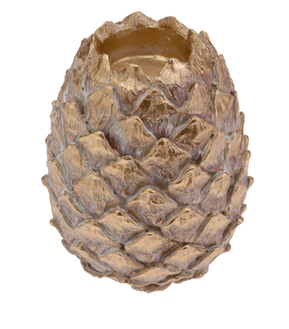 Gold Pinecone Tealight Holder