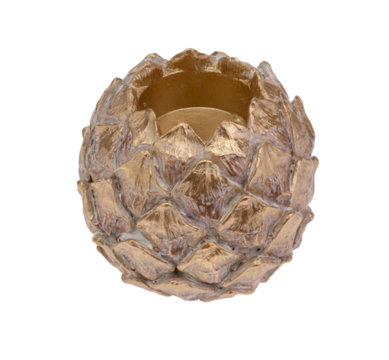 Gold Pinecone Tealight Holder