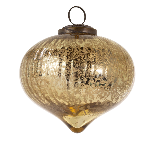 Gold Mercury Glass Ornament