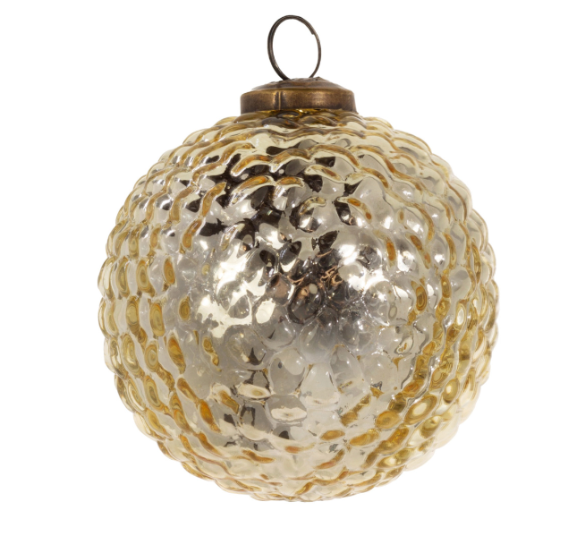 Gold Mercury Glass Ornament