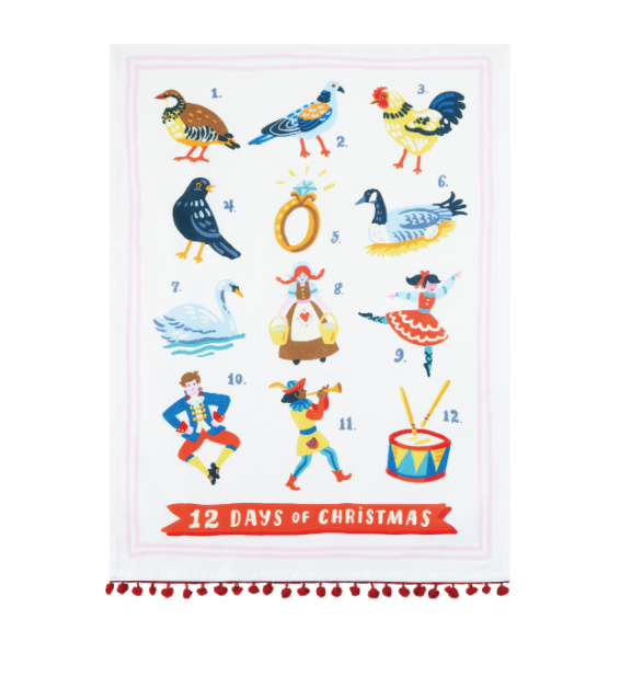 12 Days of Christmas Kitchen Towel