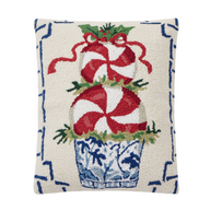 Chinoiserie Peppermint Hook Pillow