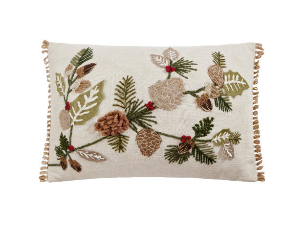 Branches Embroidered Pillow