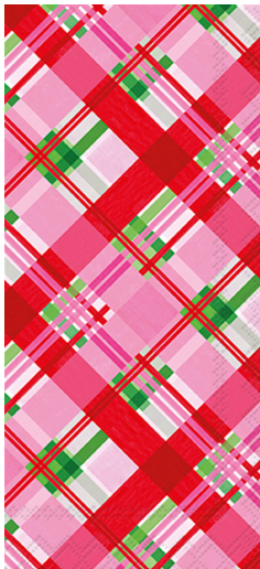 Pink Plaid Guest Towel