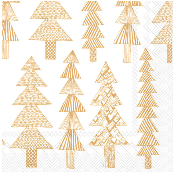 Kuusikossa Napkin White Gold