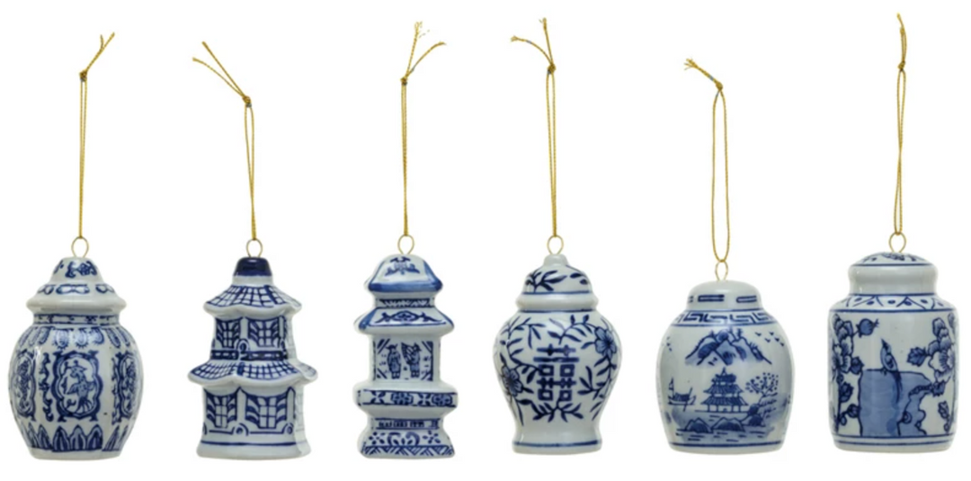 Blue and White Ginger Jar Ornaments