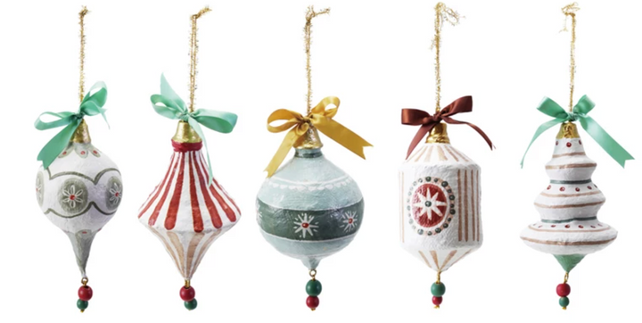 Hand Painted Paper Mache Ornaments