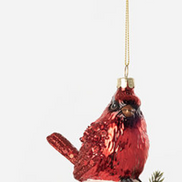 Cardinal on Stump Ornament