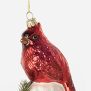 Cardinal on Stump Ornament