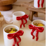 Ceramic Christmas Bow Coffee Mug