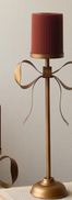 Antique Brass Pillar Candle Stands with Bow Detail