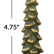 Tree Shaped Taper Candles with Gold Accents