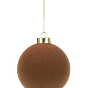Chestnut Flocked Ornament