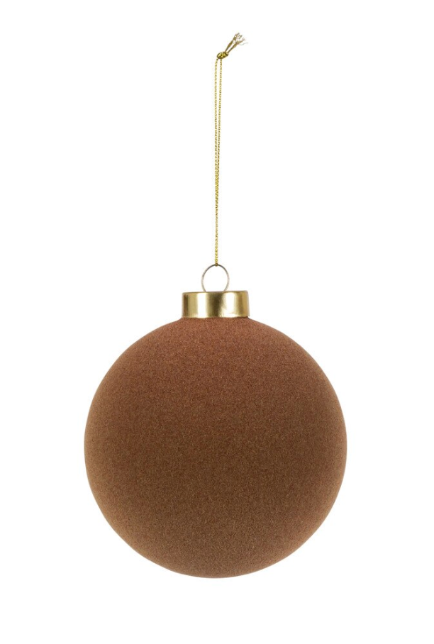 Chestnut Flocked Ornament