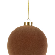 Chestnut Flocked Ornament