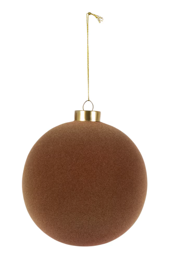 Chestnut Flocked Ornament