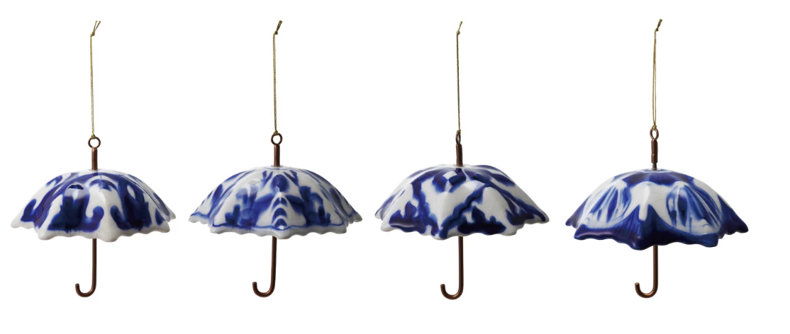 Hand Painted Umbrella Ornaments