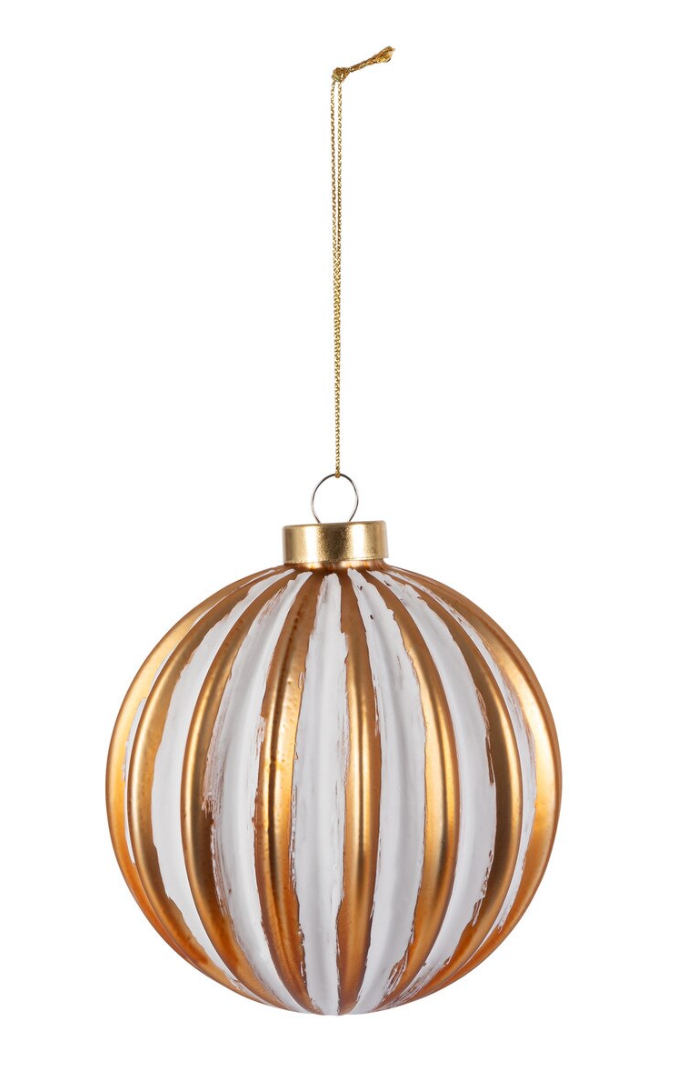 Burnished Gold Ball Ornament