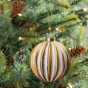 Burnished Gold Ball Ornament