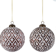 White-Washed Diamond Ornament