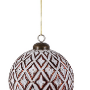 White-Washed Diamond Ornament