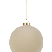 Taupe Flocked Ornament