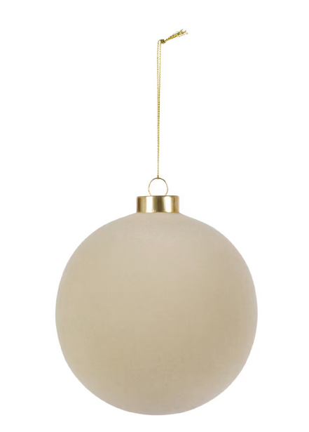 Taupe Flocked Ornament