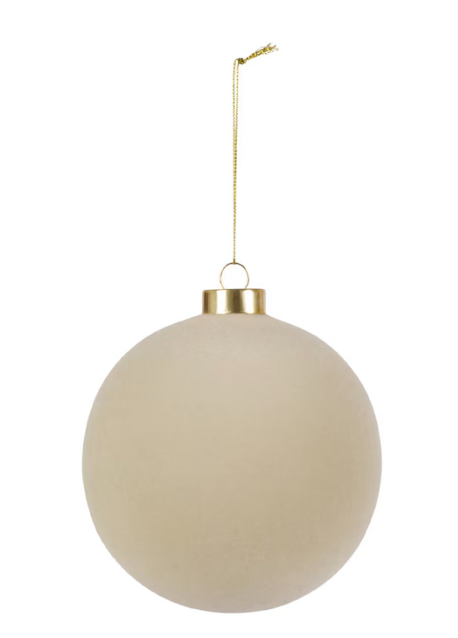Taupe Flocked Ornament