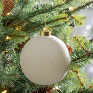 Taupe Flocked Ornament