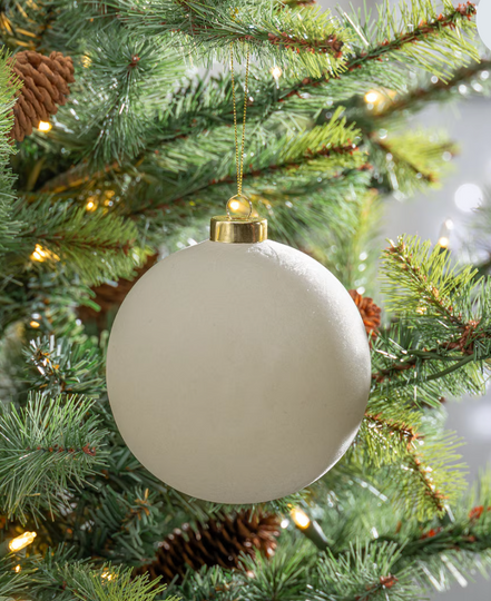 Taupe Flocked Ornament