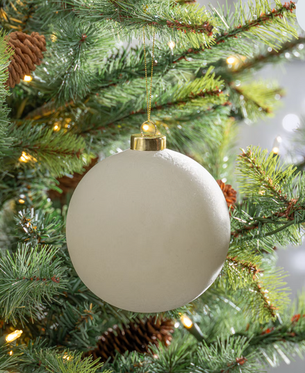 Taupe Flocked Ornament