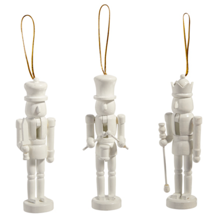 White Nutcracker Ornament