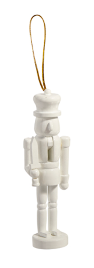White Nutcracker Ornament