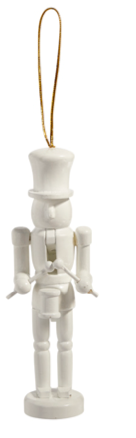 White Nutcracker Ornament