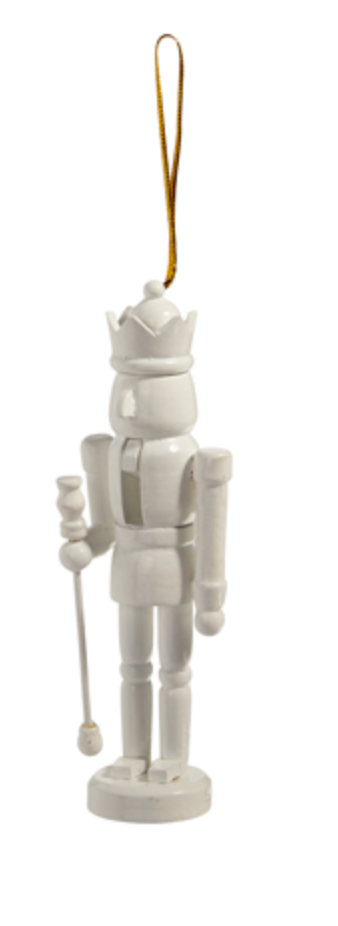 White Nutcracker Ornament