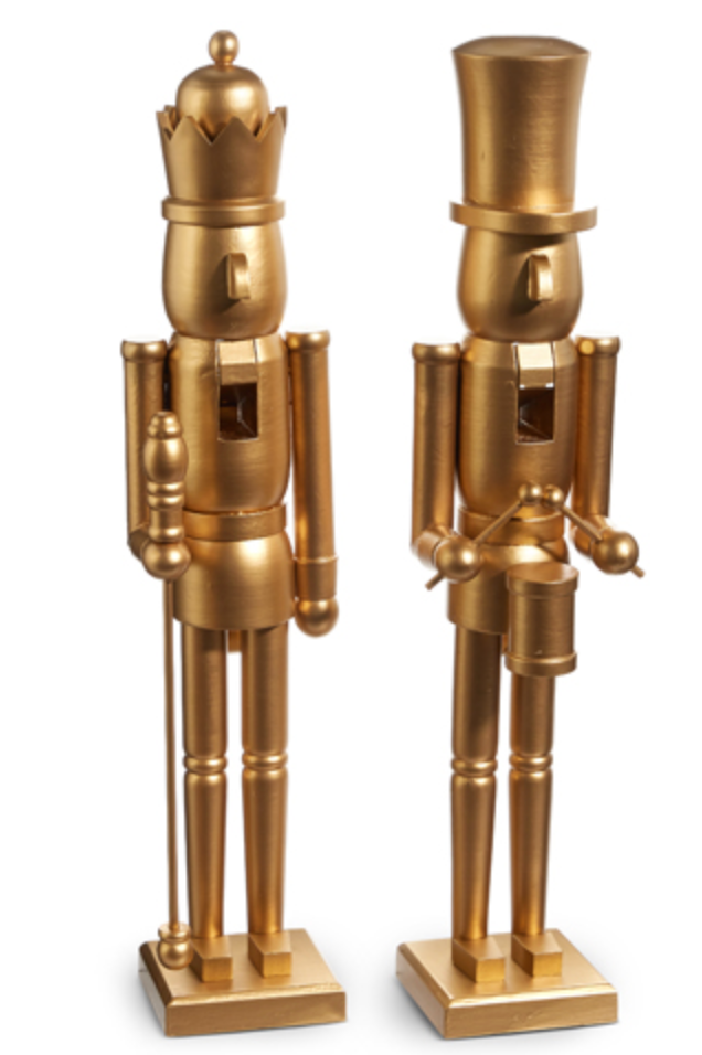 Matte Gold Nutcracker 24"
