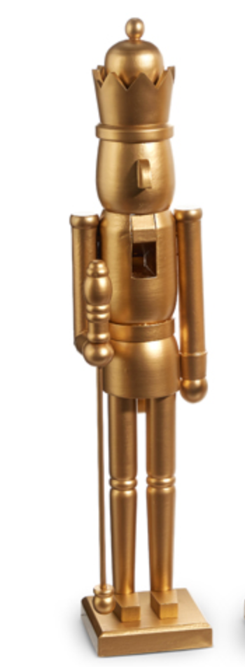 Matte Gold Nutcracker 24"