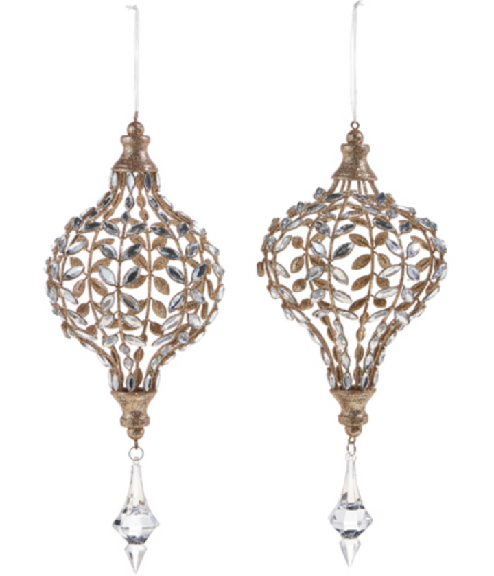Jeweled Drop Ornament 14"