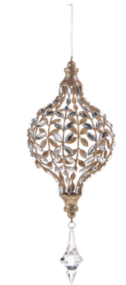 Jeweled Drop Ornament 14"