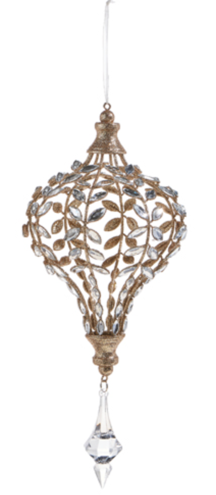 Jeweled Drop Ornament 14"
