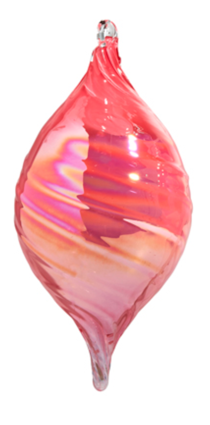 Pink Blown Glass Ornament