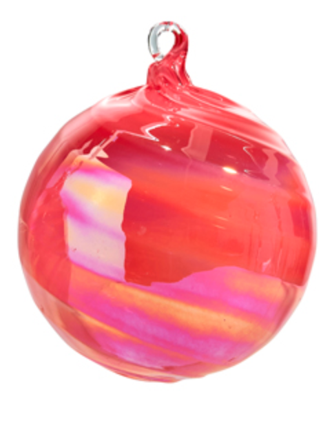 Pink Blown Glass Ornament