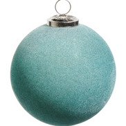 Flocked Ball Ornament