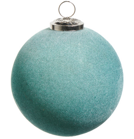 Flocked Ball Ornament