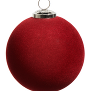 Flocked Ball Ornament