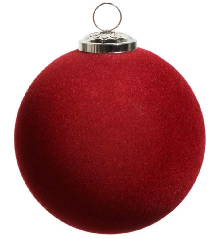 Flocked Ball Ornament