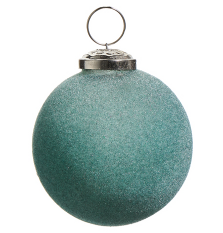 Flocked Ball Ornament