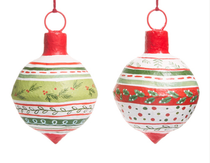 Christmas Paper Mache Ornament